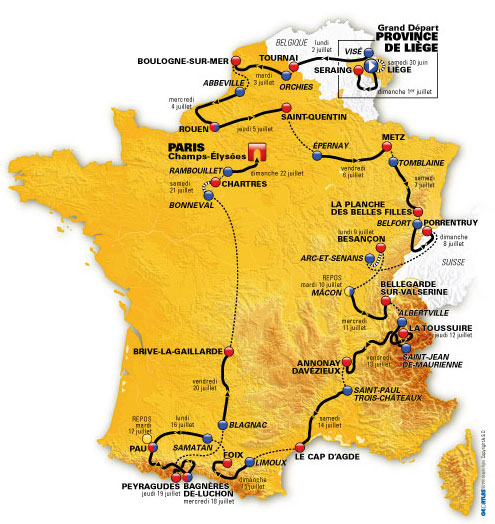 Route Tour de France